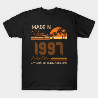 D4641997 Made In Vintage 1997 Limited Edition 27 Being Awesome T-Shirt